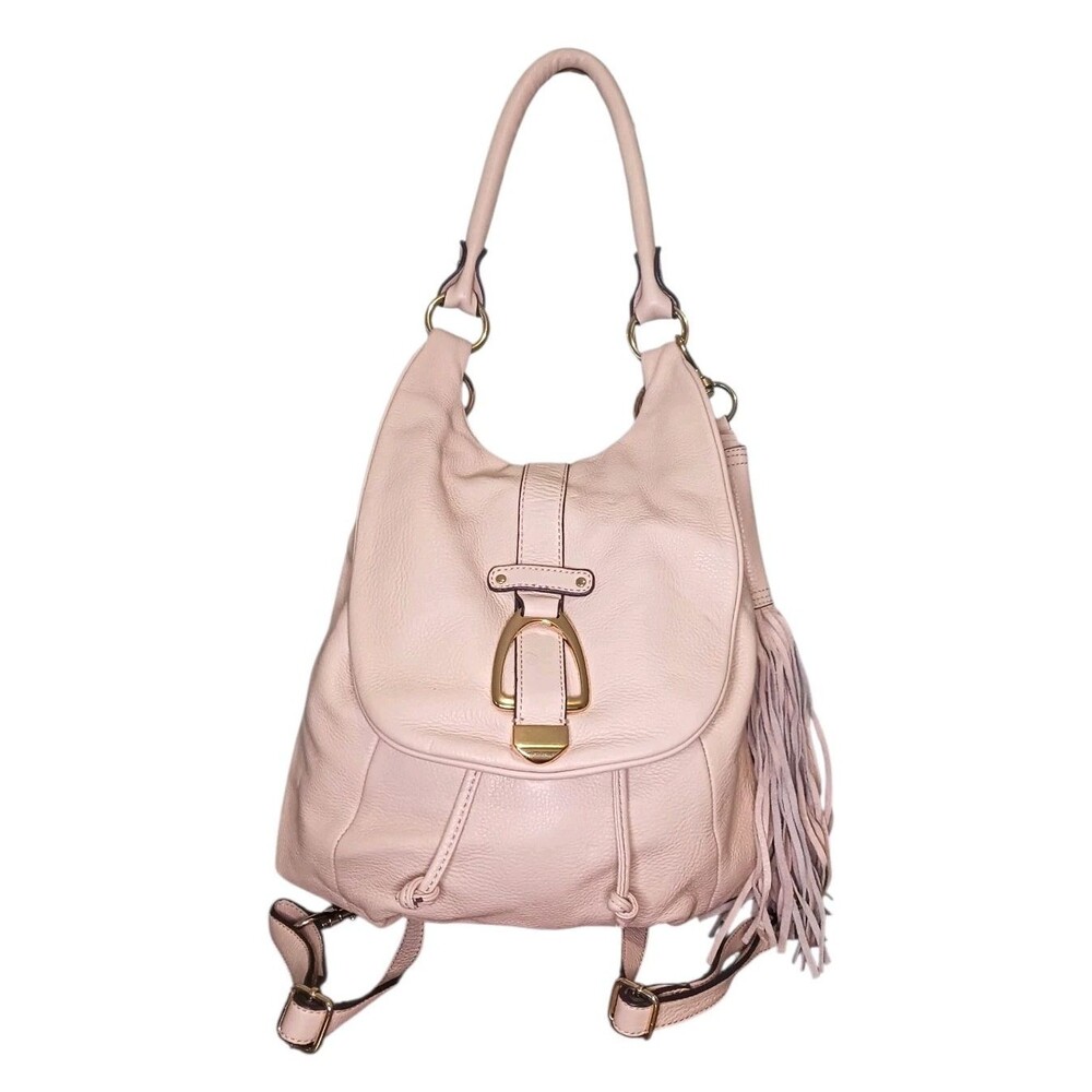 G.I.L.I GILI Got It Love It Blush Pink Leather Convertible Backpack Shoulder Bag